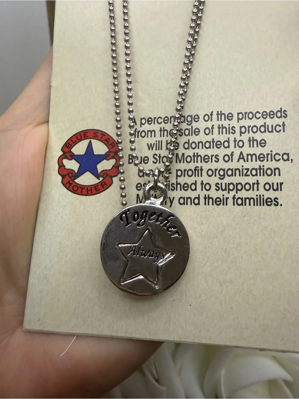Together Always Silver Star Pendant Necklace